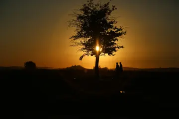 Kobani’nin ‘Kürt Pınarı Tepesi’ adı verilen Kaniya Kûrdan, kaynak suları ve çeşmeleriyle tanınıyor. 2014 yılında ise, Uluslar arası kamuoyunda İŞİD’e karşı stratejik bir tepe olarak ismini tüm dünyaya duyurmuştu. Suruç'tan 'Kûrd Pınarı Tepesi'nde gün batarken.