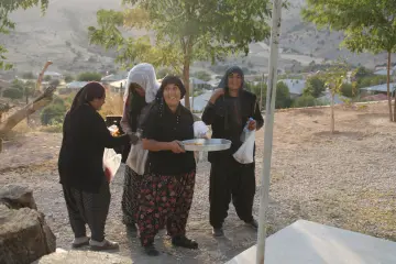 Tunceli ilinin Pertek İlçesine bağlı Kürmeş Köyünde ölen kişinin meziyetleri, zanaatı, mesleği mezar taşlarına resmediliyor. asırlardır süren gelenek günümüzde de sürdürülüyor.