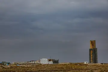 Tarihi Harran Evleri Sit Alanı'nda konik kubbeli geleneksel yapıların görünümü.